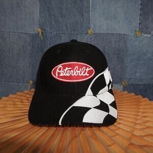 OSFA - Vintage Y2K Peterbilt embroider trucker checkered hat
